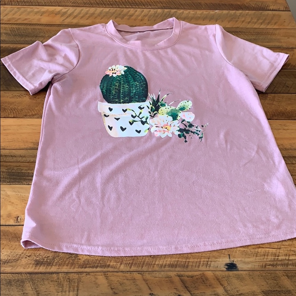 Pink Cactus T Shirt M